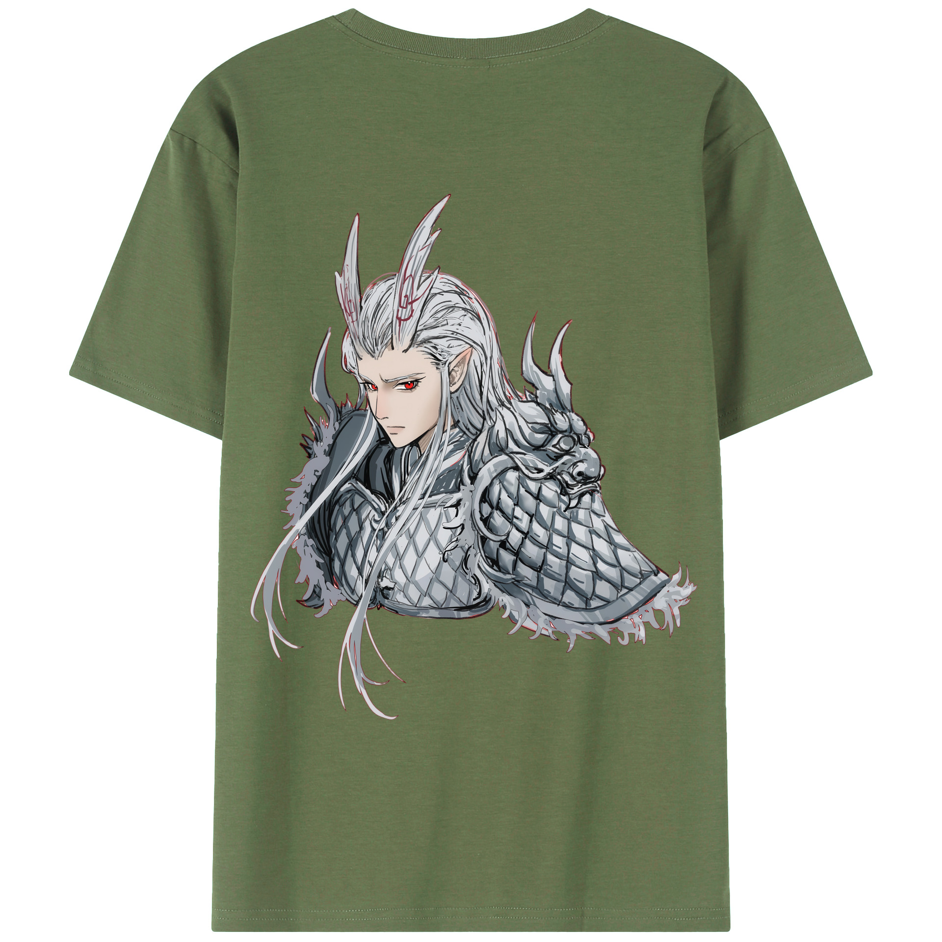 （画像用） Ne Zha 2 ナタ 魔童の大暴れ 綿100％ メンズ半袖Tシャツ（バックプリント） 通気性